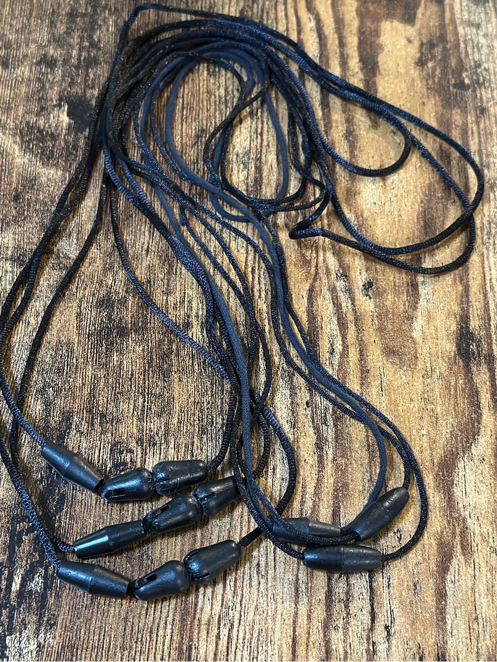 5 Black Cord Necklaces with Barrel Closure Kids Autism Breakaway Clasp READ DESC